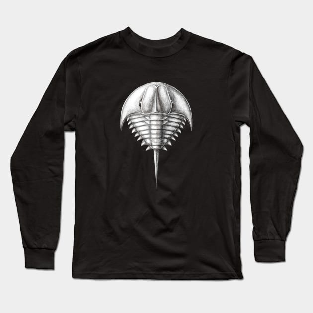 horseshoe crab extinct species- Patesia randalli Long Sleeve T-Shirt by KKpalaeoartist